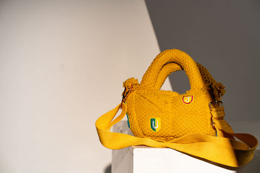 Mustard Mini Varsity Bag!